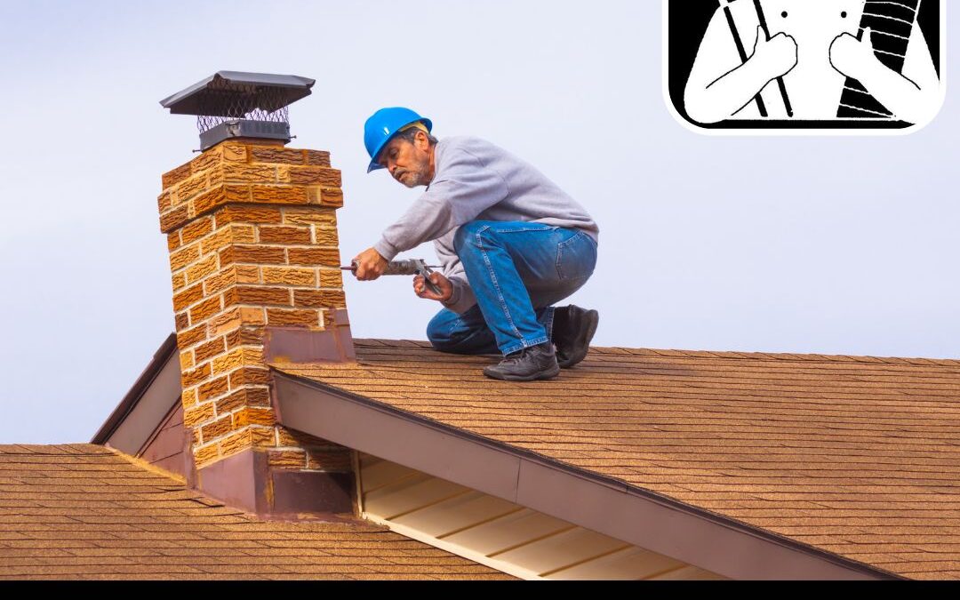 Frechette Chimney Sweeping technician inspecting a chimney for leak repair